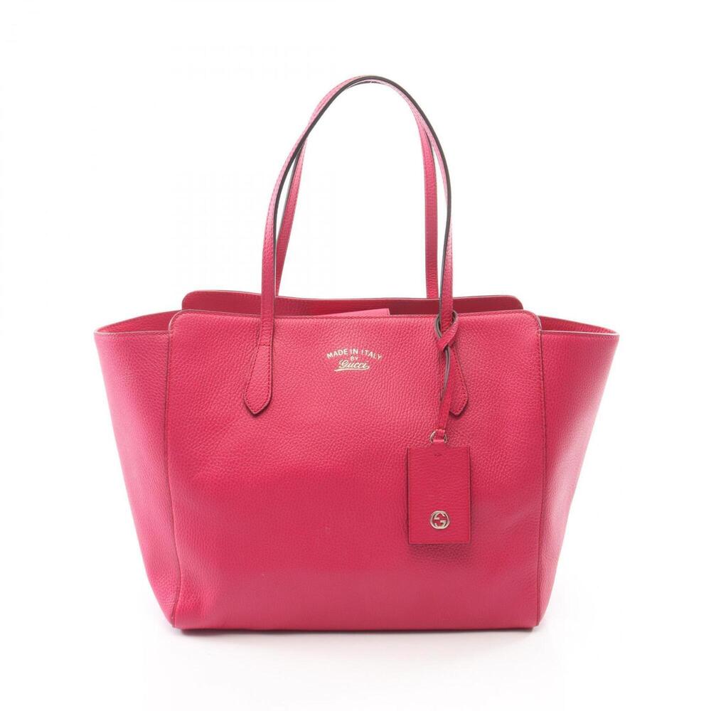 GUCCI Authentic Pink Leather Tote Bag
